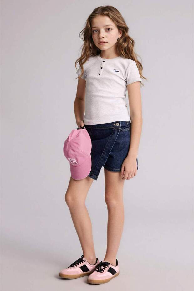 100% Cotton Jean Shorts Skirt for Girls H3776A826Sm