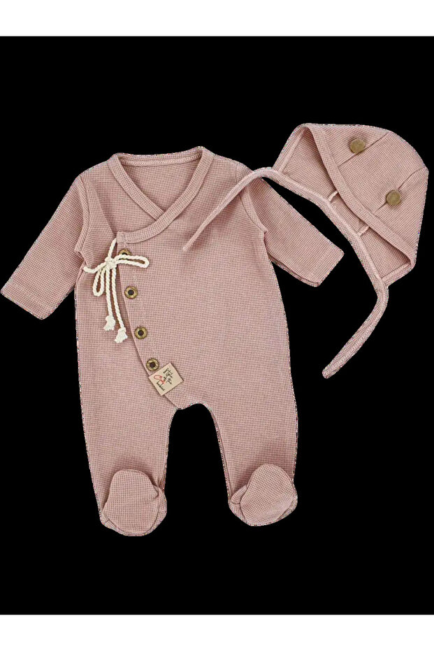 Waffle Lounge Romper Set - Brown