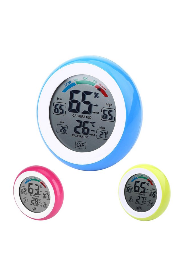 Digital Thermometer with Hygrometer for Indoor Use, LCD Display, Precise Sensor