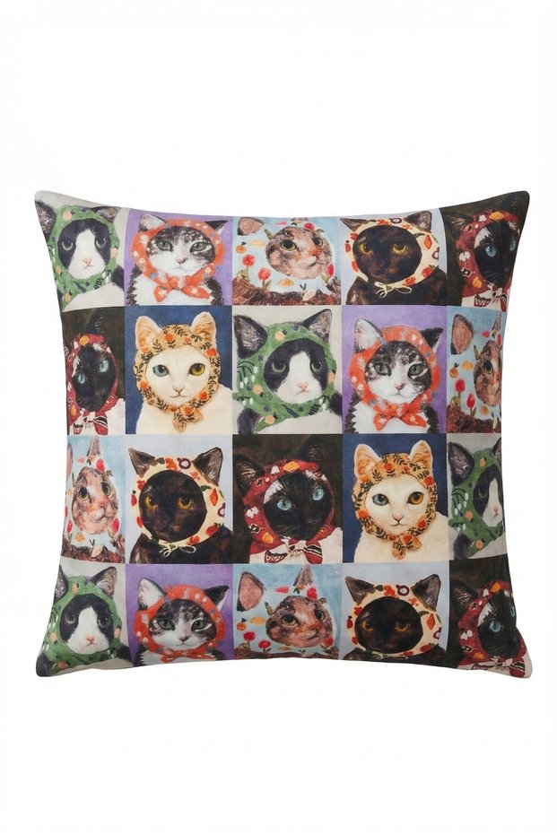 Cats Throw Pillow Cover