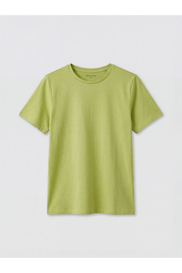Green Crew Neck Women's T-Shirt by Güli̇s Gi̇yi̇m