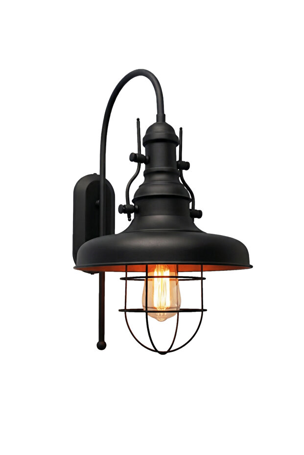 Ap-4106-M2-Bsy Black Painted Sconce E27 Metal H: 55 Cm, Wxd: 32X22 cm