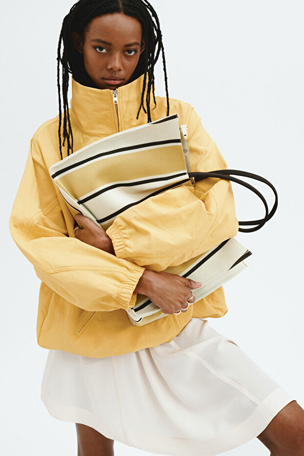 Oversize Naylon Ceket - 3