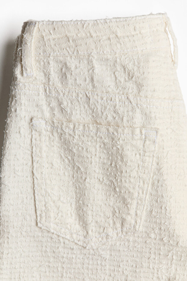 Tekstüre Gabardin Bermuda Şort - 3