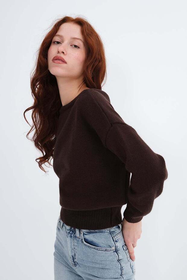Boat Neck Knitwear Sweater K3526