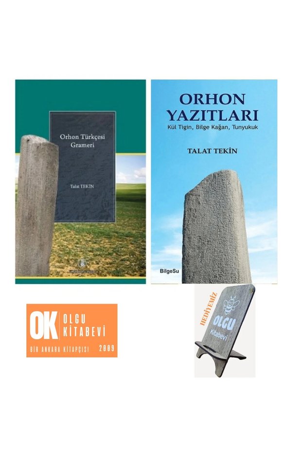 Orhon Yazıtları - Orhon Türkçesi Grameri / 2 kitap takım - Talat Tekin Phone Holder Gift