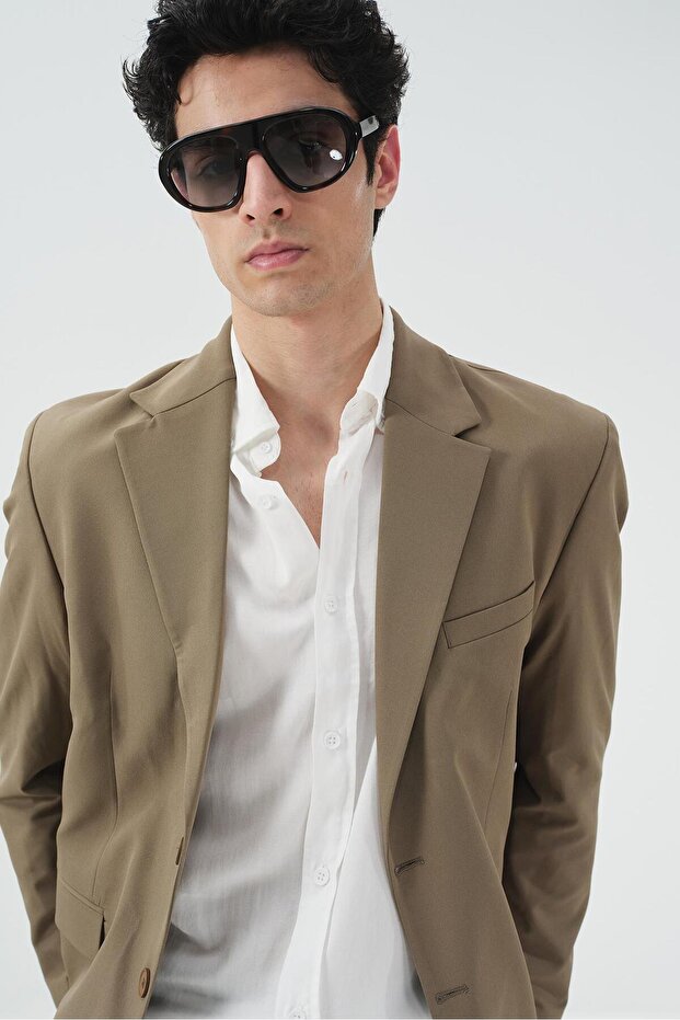 KLASİK REGULAR FIT TABA CEKET - 1