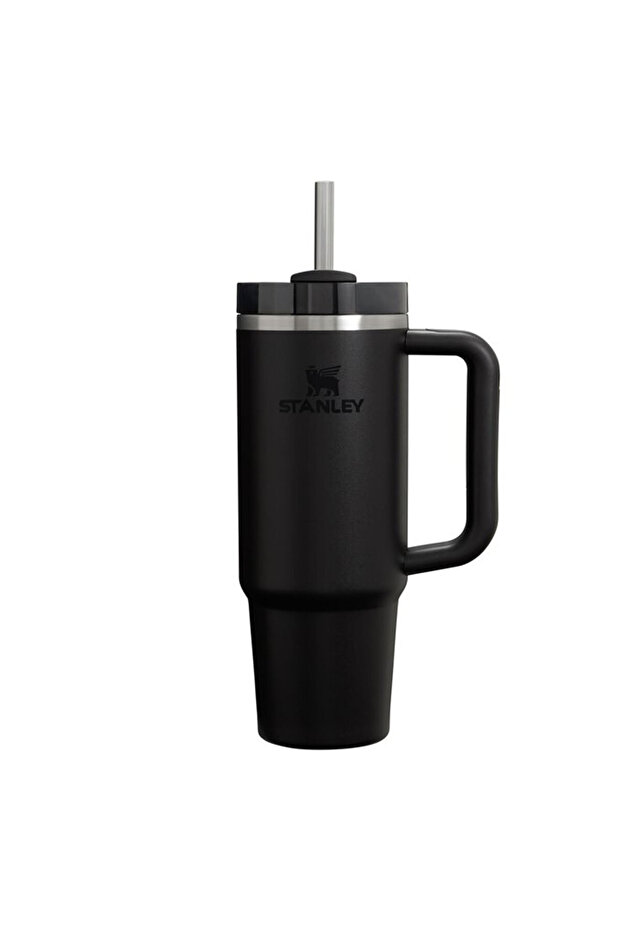 Quencher H2.O Flowstate Tumbler Thermos with Straw Black 0.89 Liter