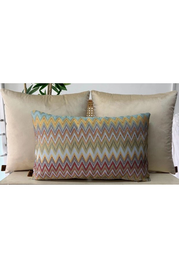 Decorative Cushion Cover, High-Quality Woven Fabric, Set of 3