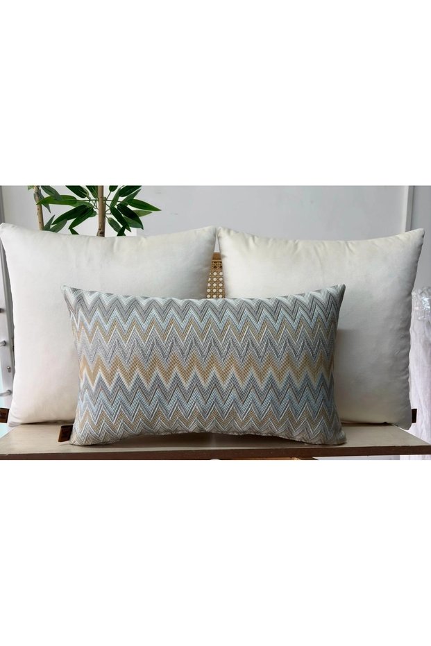 Decorative Cushion Cover, High-Quality Woven Fabric, Set of 3