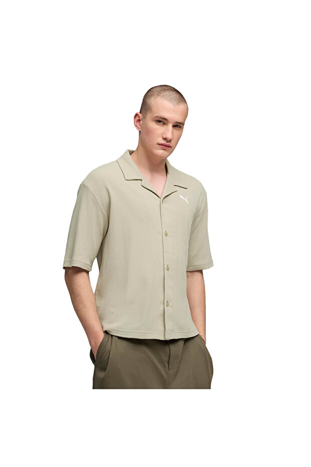 Wardrobe Essentials Men's Beige Casual Style Shirt 63436361