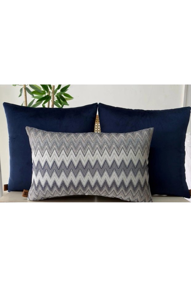 Decorative Cushion Cover, High-Quality Woven Fabric, Set of 3
