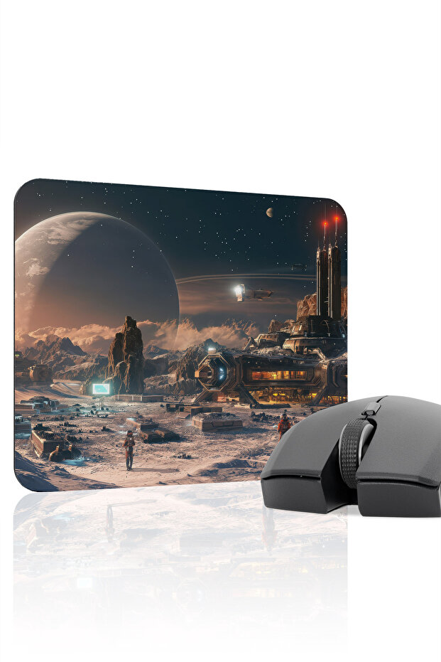 لوحة ماوس ألعاب مطاطية مخيطة ومضادة للانزلاق من Star Galaxy V5 - 22X18 لوحة ماوس للألعاب