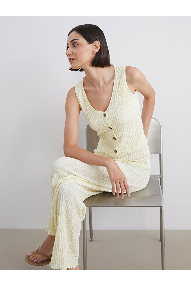 Nevavm V-Neck Textured Women's Vest with a Difference