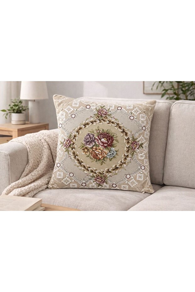 كارلا لورين - غطاء وسادة مزخرف بنمط ثنائي الاتجاه 20 مقاس 45x45