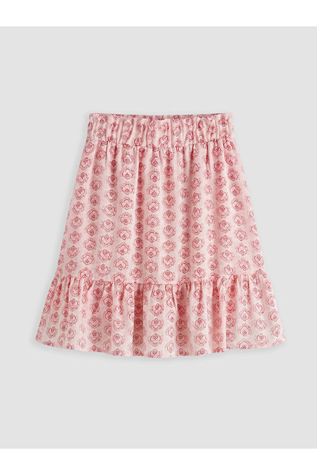 LCW Kids Girl's Patterned Elastic Waist Skirt