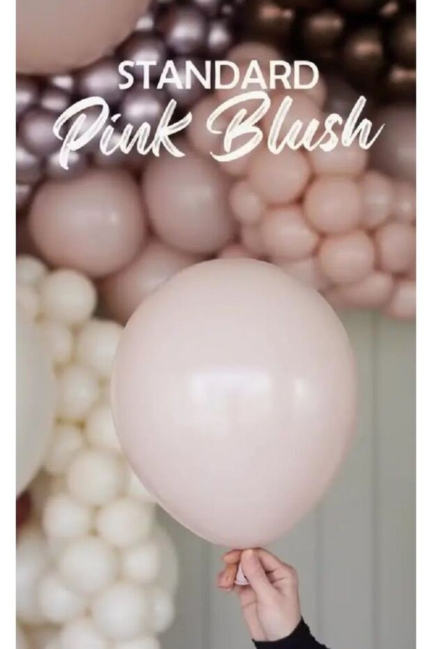 Pastel Balloon Pink Powder (Pink Blush) 10 Pieces 12 Inches 30 cm
