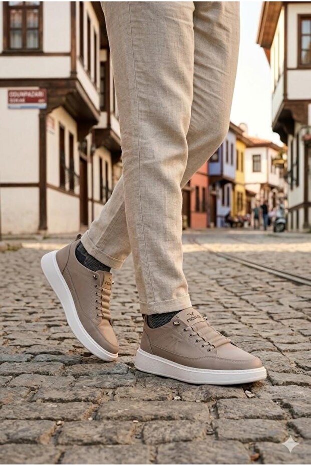 Lukas Noka Comfortable Lightweight Rubber Laced Linen Sneaker Men's Shoes