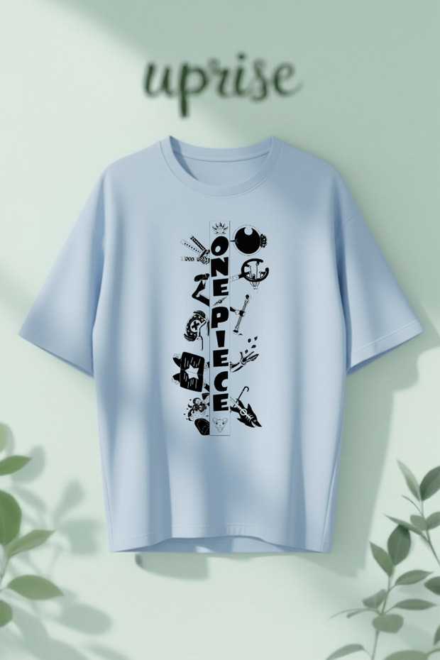 One Piece Printed Cotton Oversize T-Shirt