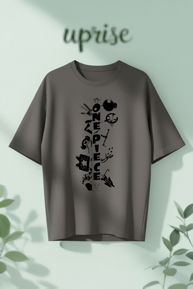 One Piece Printed Cotton Oversize T-Shirt