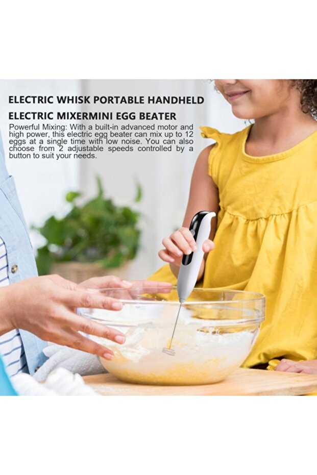 Wireless Electric Egg Whisk Mini Handheld Cream Cake Baking Machine 1200mA Battery