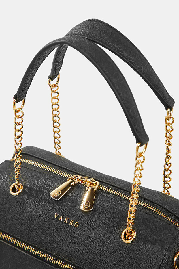 SİYAH MONOGRAM ÇANTA - 5