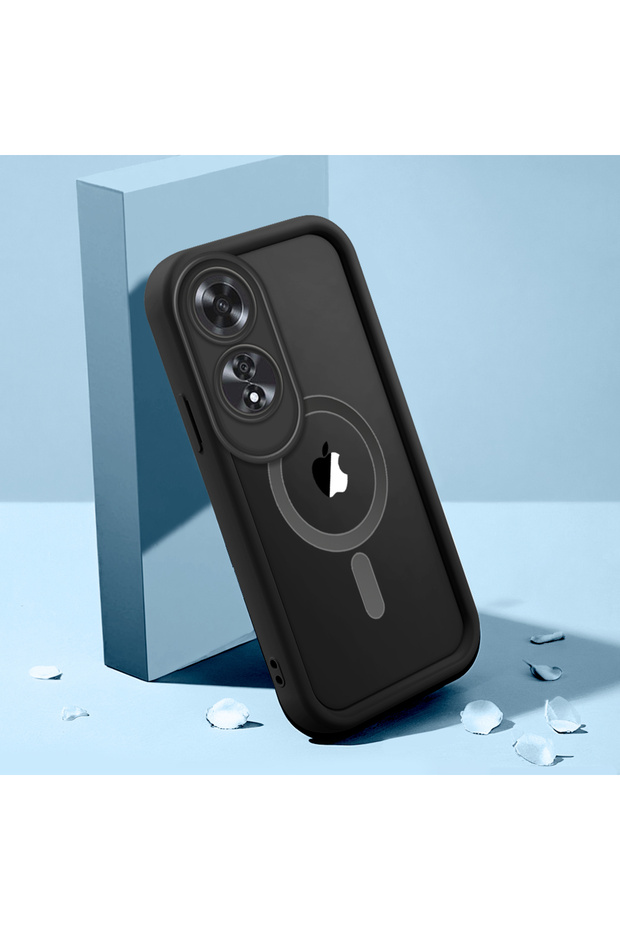 حافظة هاتف من السيليكون الناعم الرقيق مع حماية للكاميرا بنمط إبداعي متوافق مع OPPO A60