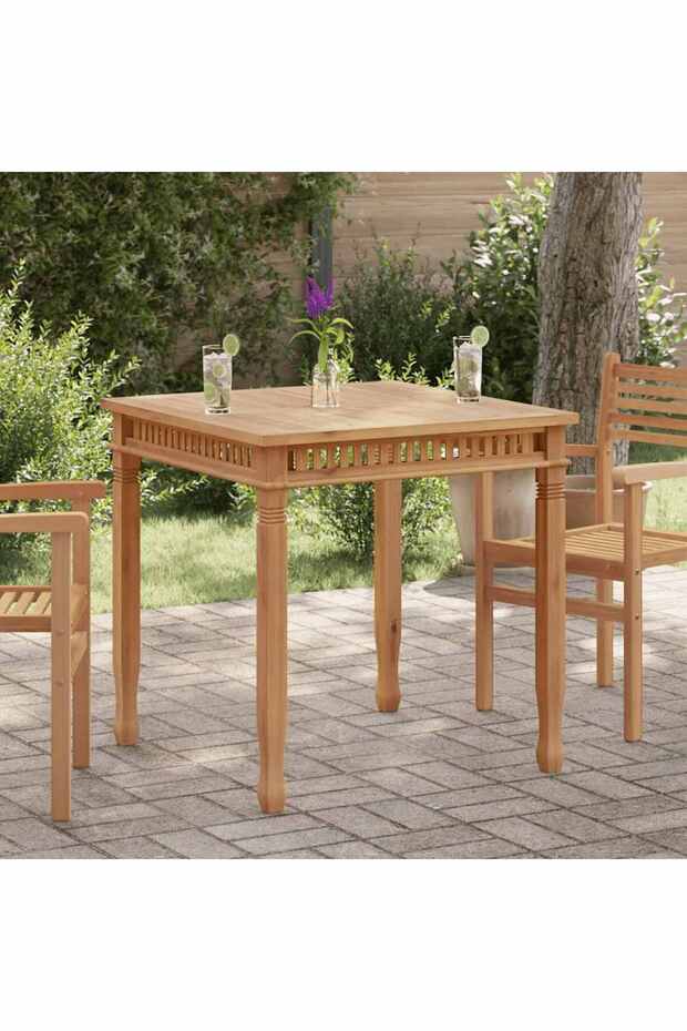 Garden Dining Table 80x80x80 cm Solid Teak Wood
