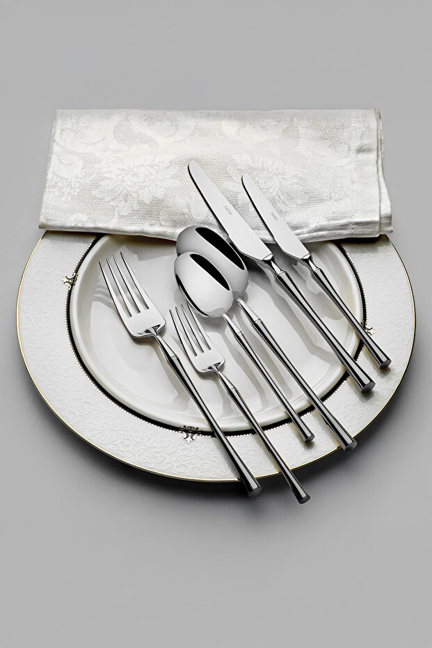 Marbella Satin 12-Person 89-Piece Cutlery Set with Leather Box