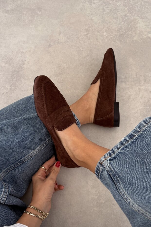 Georgia Brown Genuine Leather Loafer