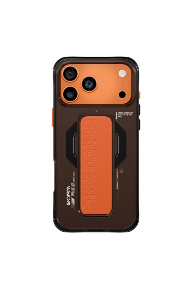 HAXA GRAPHITE Case for iPhone 17 Pro Max — Clear, Integrated Grip-Stand, MagSafe
