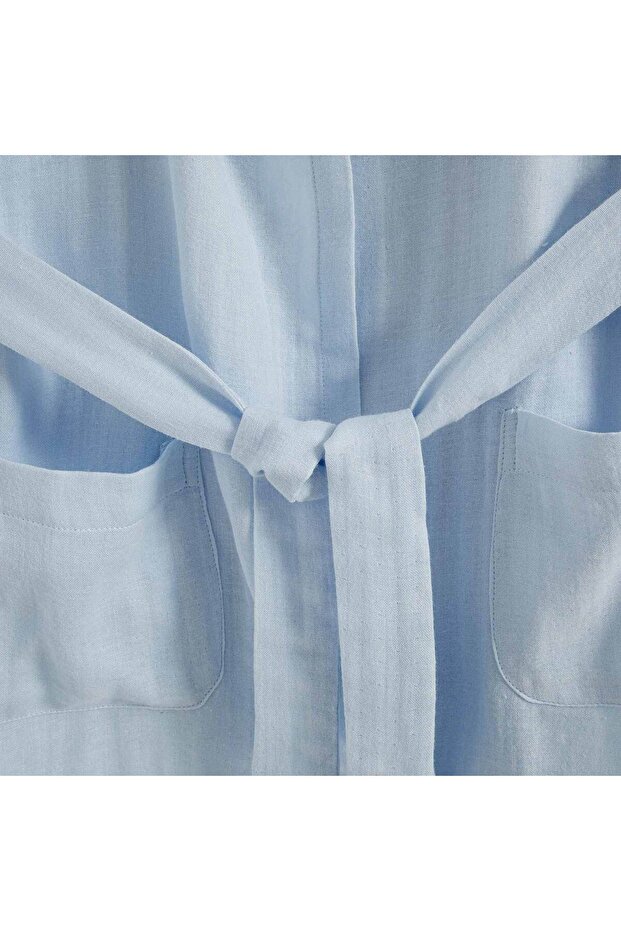 Lıttle Basıc Müslin Bornoz Mavi - 3