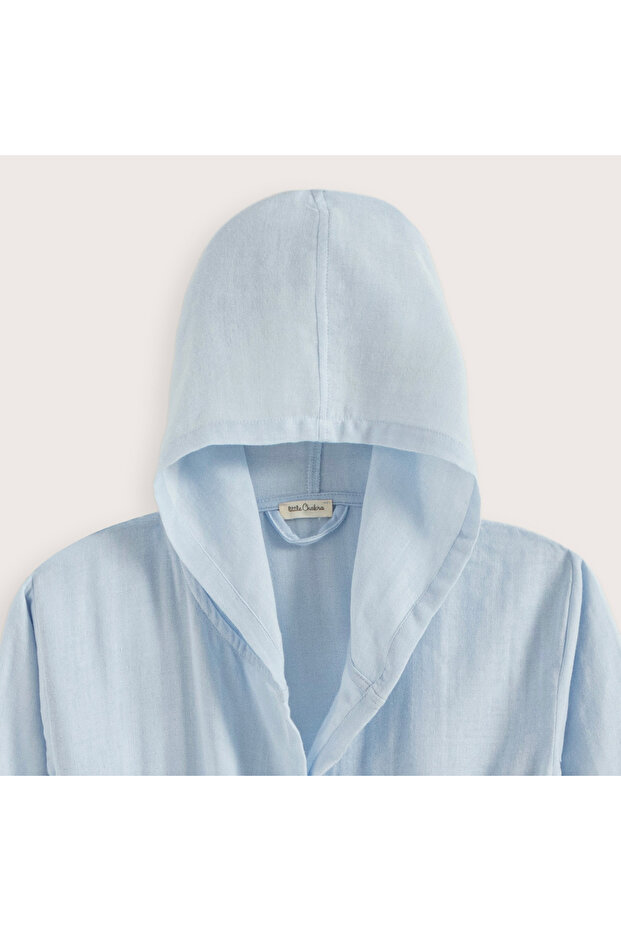 Lıttle Basıc Müslin Bornoz Mavi - 2