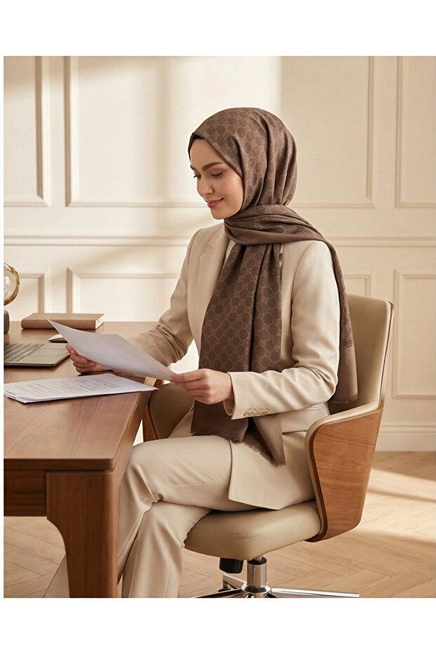 ELEGANCE MONOGRAM ŞAL-932 - 1