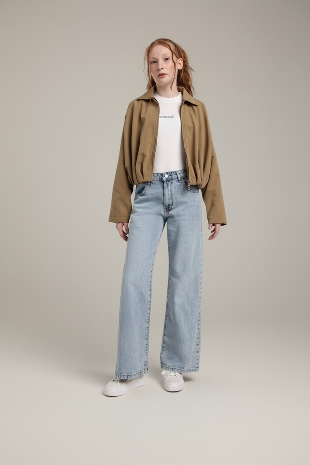 Girl's Palazzo Denim Trousers