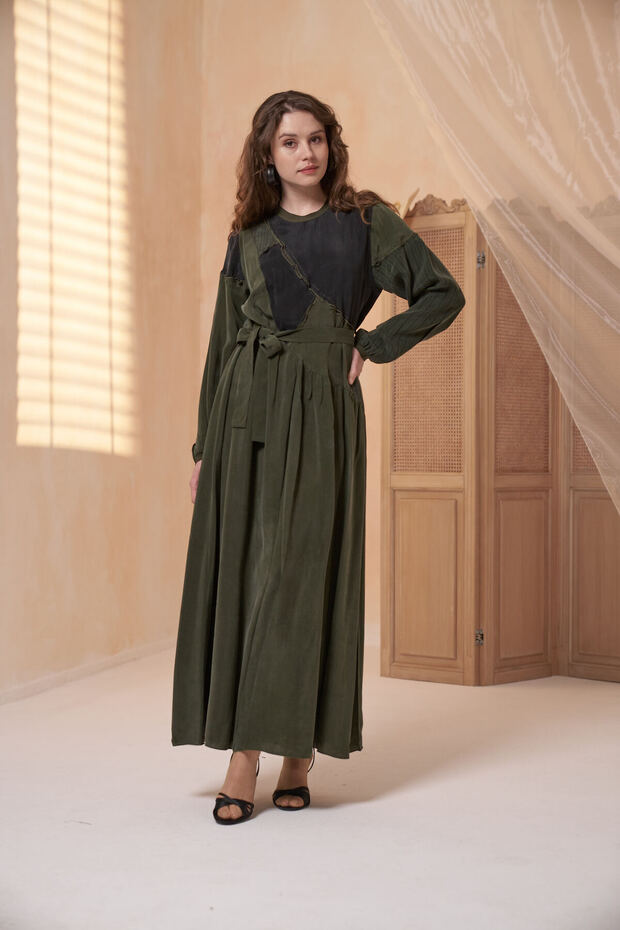 Patchwork Cupro Elbise
