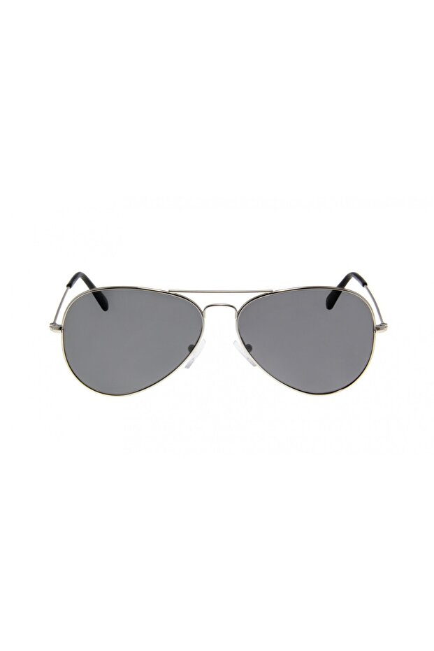 Polarized Pilot Sunglasses Raptor 105 Large Silver Glasses Smoked Glass