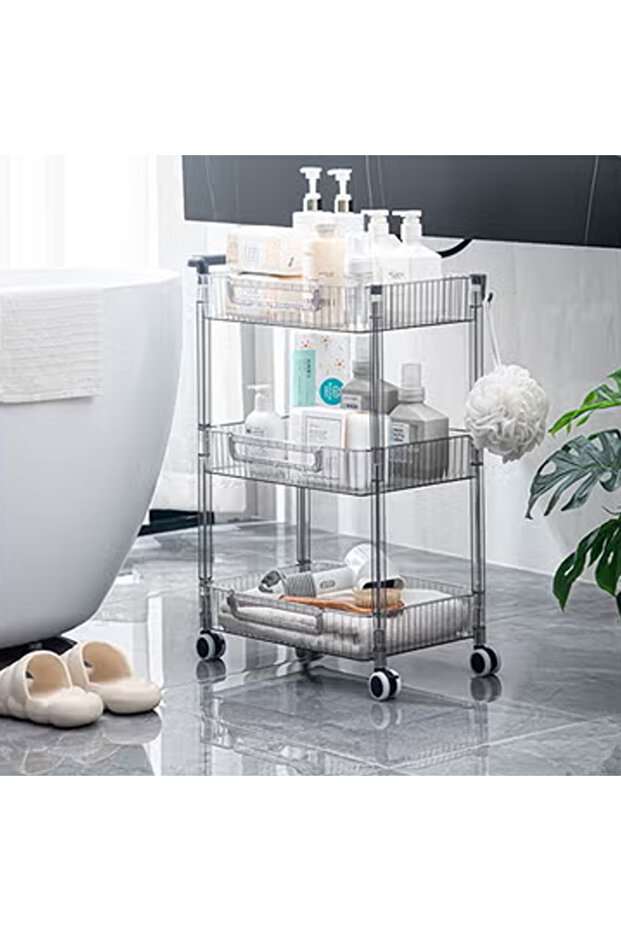Versatile 3 Layered Rectangular Shaped Floor-standing Fruit and Vegetable Storage Rack - 4
