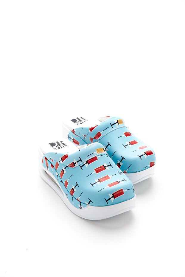 Patterned Leather Sabo Slippers Orthopedic Hospital Doctor Nurse Chef Slippers