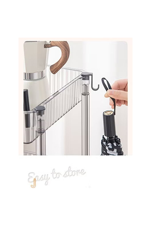 Versatile 2 Layered Rectangular Shaped Floor-standing Fruit and Vegetable Storage Rack - 3