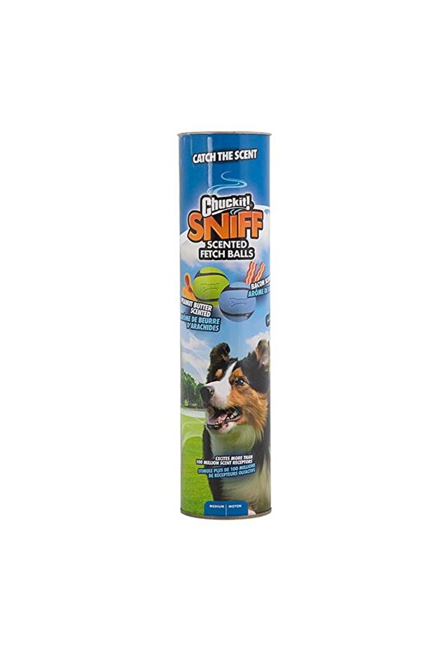 ! Sniff Fetch Scented Dog Play Ball Medium Size 4-Pack