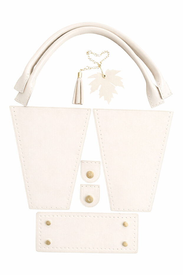 Tods Fairy Tale Series Autumn Bag Knitting Kit Cream Color Side Bellows Base Tassel Kit Bag Kit