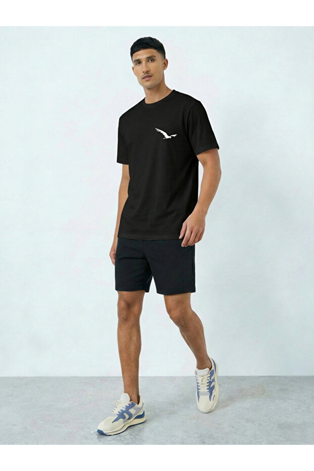 Men Round Neck T-Shirt and Shorts Set