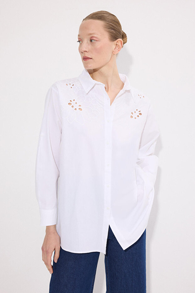 NAKIŞ İŞLEMELİ GÖMLEK - 3