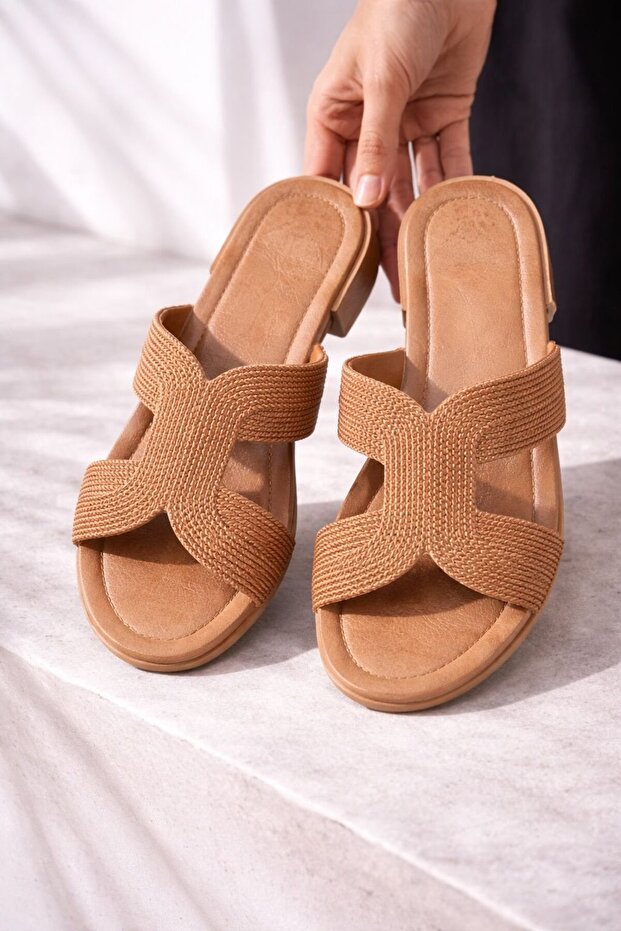 Women's Straw-Looking Strappy Beach Balcony Casual Slippers Comfortable Sole Stylish Summer Combination