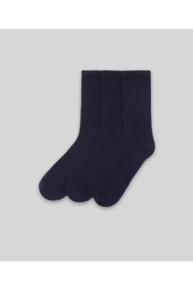 Unicolor Towel Socks 3-Pack