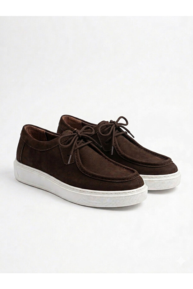 Genuine Nubuck Leather Laced Classic Men's Shoes