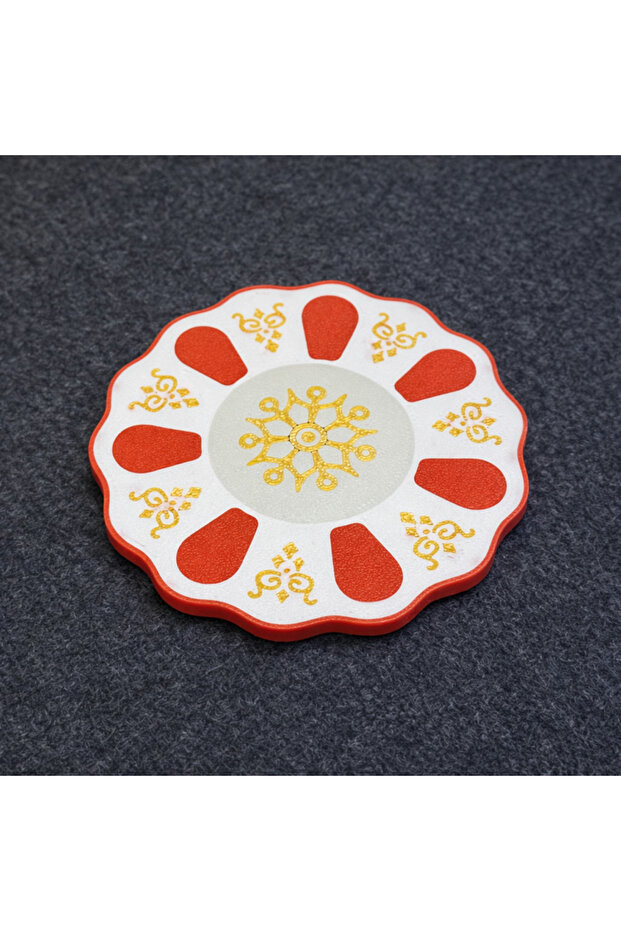Set of 4 Ottoman Motif Tea Coasters Decorative Coasters