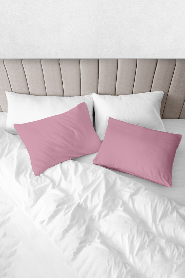 100% Organic Cotton Akfil Pillowcase Set of 2 - 50X70 cm Plum