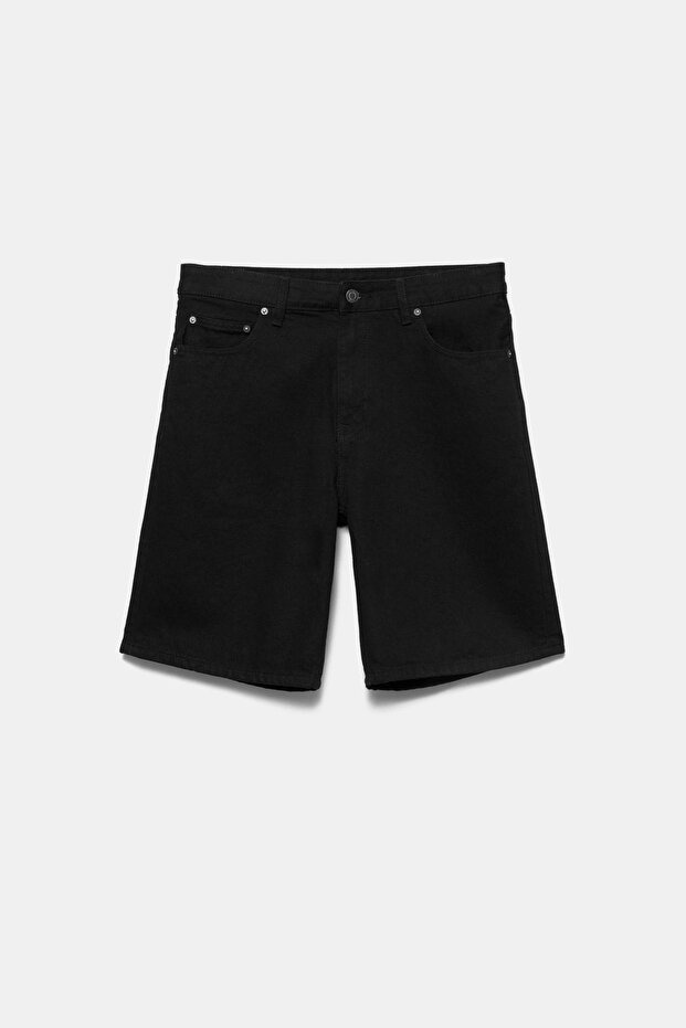 Denim bermuda şort - 7
